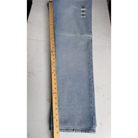Levi’s 501 Original Fit Men’s Buttonfly Straight Leg Blue Jeans W38 L34 - Picture 12 of 16